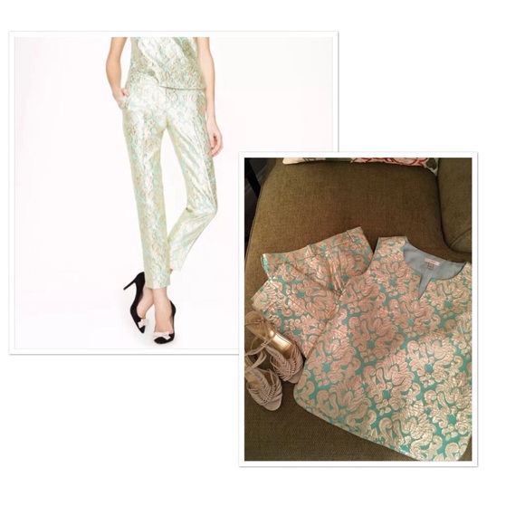 J. Crew Pants - 🎉Rare J. Crew Brocade Collection Cafe Capris 🎉